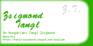 zsigmond tangl business card